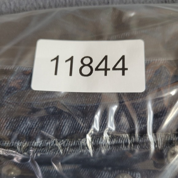 Abercrombie Fitch Ankle Straight Jeans Women 4/27 Black Ultra High Rise Distress - Picture 11 of 11